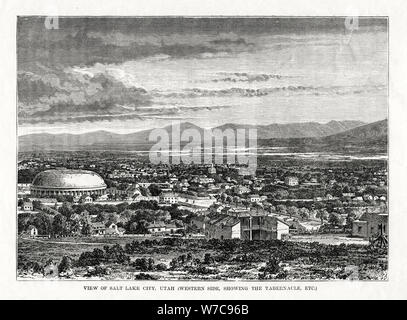 Salt Lake City, Utah, Stati Uniti d'America, 1877. Artista: sconosciuto Foto Stock