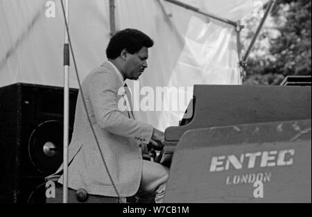 McCoy Tyner, capitale Jazz, Knebworth, Hertfordshire, luglio 1981. Artista: Brian O Connor. Foto Stock