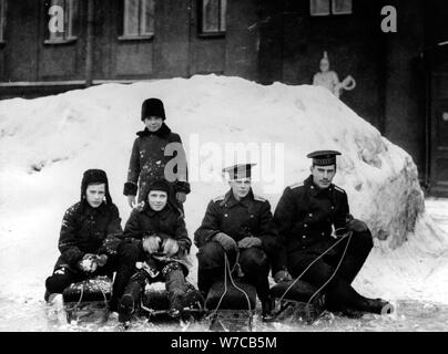 Princes Rotislav Aleksandrovic, Dmitri Alexandrovich, Nikita Aleksandrovic, Andrei Alexandrovich un Foto Stock