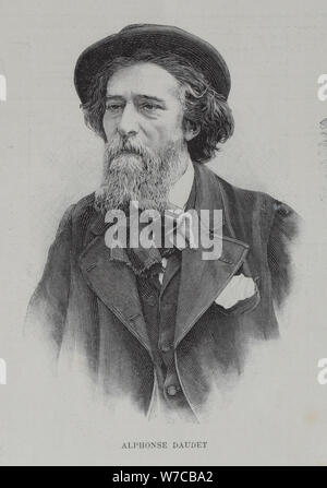 Ritratto di autore Alphonse Daudet (1840-1897), 1896. Foto Stock