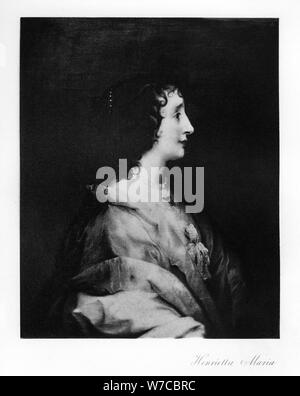 Regina Henrietta Maria regina consorte di Inghilterra, in Scozia e in Irlanda (1907). Artista: sconosciuto Foto Stock