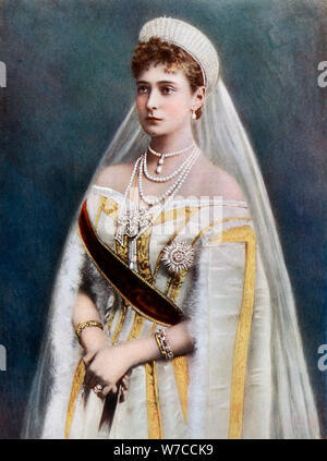 Tsarina Alexandra, Imperatrice consorte di Russia, fine XIX-inizio XX secolo. Artista: sconosciuto Foto Stock