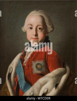 Ritratto del Granduca Pavel Petrovich (1754-1801). Foto Stock