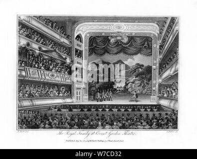 La famiglia Reale al Covent Garden Theatre, London, 1804.Artista: James Fittler Foto Stock