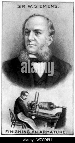Karl Wilhelm Siemens, ingegnere tedesco e pioniere della potenza elettrica, (c1924). Artista: sconosciuto Foto Stock