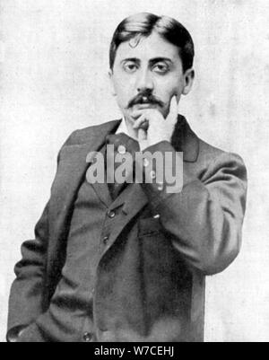 Marcel Proust, intellettuale francese, romanziere, saggista e critico, fine XIX-inizio XX secolo.Artista: ottone Foto Stock