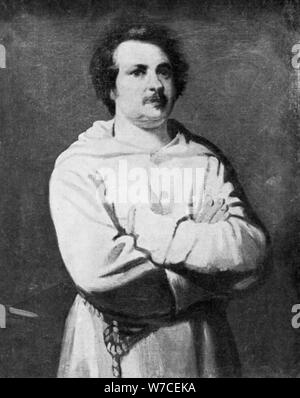 Honoré de Balzac, romanziere francese e critico letterario. Artista: sconosciuto Foto Stock