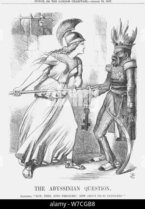 'L'abissino questione", 1867. Artista: John Tenniel Foto Stock