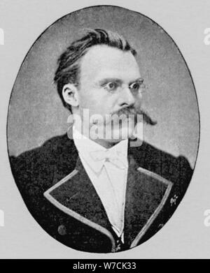 Friedrich Wilhelm Nietzsche, philospher tedesco e scrittore. Artista: sconosciuto Foto Stock