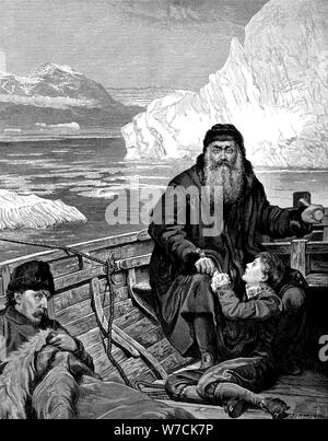 Navigatore inglese Henry Hudson (1550-1611) per il suo ultimo viaggio. Artista: sconosciuto Foto Stock