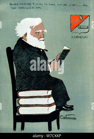 Andrew Carnegie (1835-1918), Scottish-American imprenditore e filantropo. Artista: sconosciuto Foto Stock