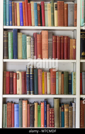 Scaffale pieno di vecchi libri vintage