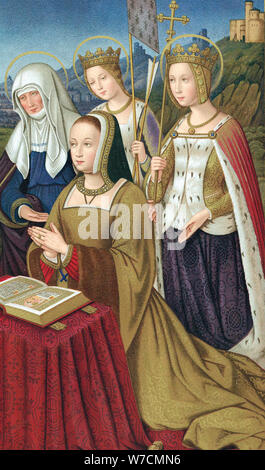 Anna di Bretagna (1476-1514), duchessa di Bretagna e Regina di Francia. Artista: sconosciuto Foto Stock