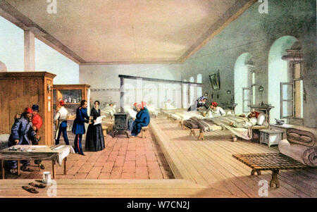 Florence Nightingale (1820-1910), inglese nursing pioneer e riformatore dell'ospedale. Artista: sconosciuto Foto Stock