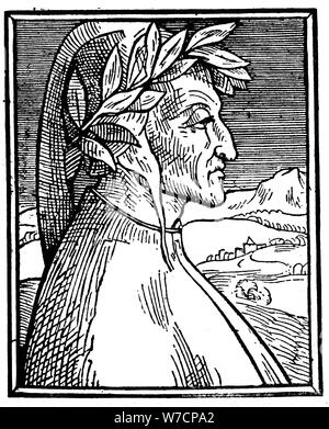 Dante Alighieri (1265-1321), poeta italiano, 1521. Artista: sconosciuto Foto Stock