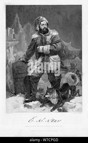 Elisha Kent Kane (1820-1857), navale americana e chirurgo arctic explorer in abito di artico, 1862. Artista: sconosciuto Foto Stock