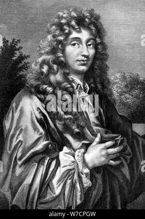 Christiaan Huygens, il fisico olandese, matematico e astronomo, XVIII secolo. Artista: sconosciuto Foto Stock