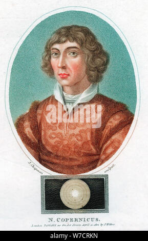 Nicolas Copernico, astronomo Polacco, 1802. Artista: sconosciuto Foto Stock