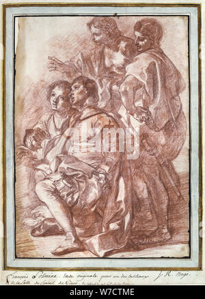 'Cristoforo Colombo sbarco in America', C1760(?)-1770. Artista: Jean Robert Angola Foto Stock