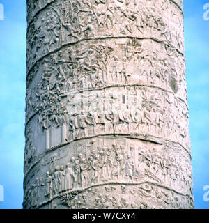 Colonna di Traiano, Roma, 106-113. Artista: sconosciuto Foto Stock