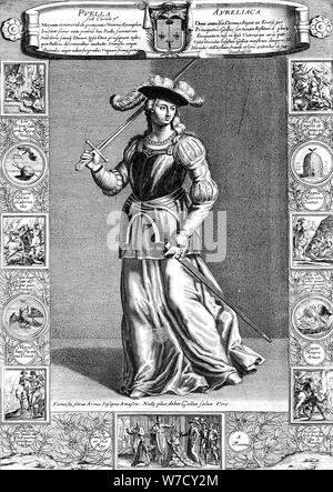 Giovanna d'arco, la cameriera di Orleans, xv secolo patriota francese e martire del XVIII secolo. Artista: sconosciuto Foto Stock
