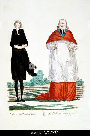 Rivoluzione francese 1789: l'anticlericalismo. Artista: Anon Foto Stock