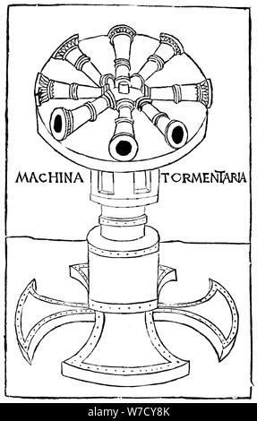 Inizio progettazione di una cottura rapida Cannon, 1482. Artista: sconosciuto Foto Stock