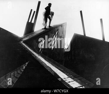 Scena da "Il Gabinetto del dottor Caligari', 1920. Artista: Robert Wiene Foto Stock