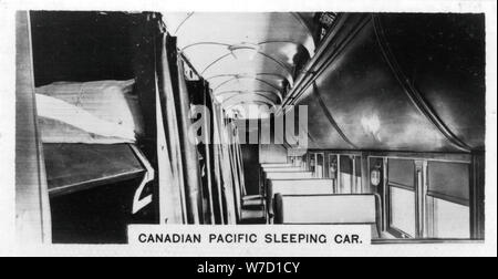 Canadian Pacific sleeping car, Canada, c1920s. Artista: sconosciuto Foto Stock