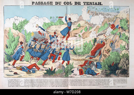 Passaggio du Col Teniah, conquista di Algeria, 12 maggio 1840, Francia 19C. Artista: sconosciuto Foto Stock
