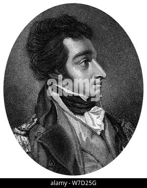 L ammiraglio sir William Sydney Smith (1764-1840), il comandante navale, 1837.Artista: J Hopwood Foto Stock