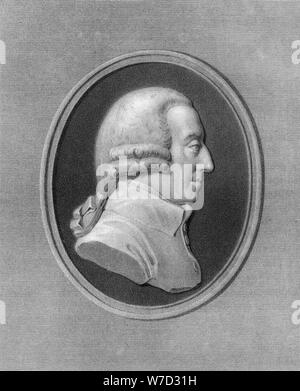 Adam Smith, XVIII secolo il filosofo scozzese ed economista, (1836).Artista: W Holl Foto Stock