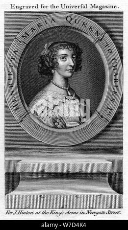 Regina Henrietta Maria regina consorte di Charles I. Artista: sconosciuto Foto Stock