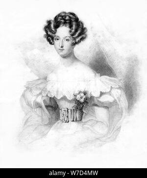 Louise-Marie, Regina dei Belgi, 1832.Artista: Freeman Foto Stock