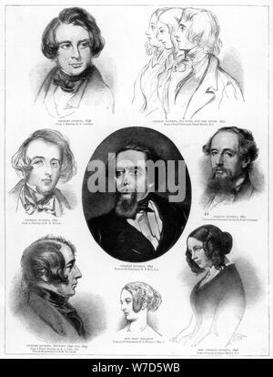 Charles Dickens (1812-1870), romanziere inglese, 1892. Artista: sconosciuto Foto Stock