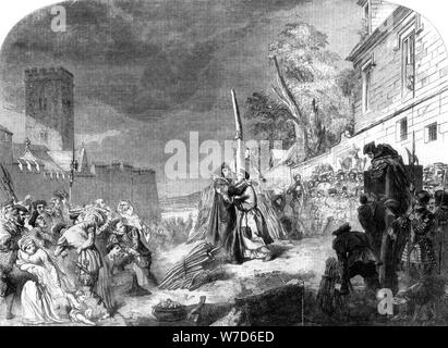 Il martirio di Ridley e Latimer, Oxford, 1856.Artista: George Hayter Foto Stock