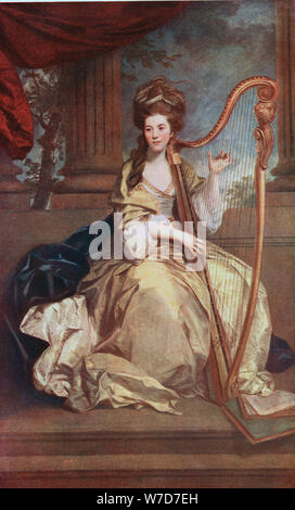 " La contessa di Eglinton, c1720-1740Artista: Sir Joshua Reynolds Foto Stock