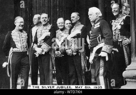 Il re Giorgio V d'argento del Giubileo, Londra, 6 maggio, 1935. Artista: sconosciuto Foto Stock