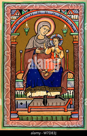 La Vergine e il Bambino del XIII secolo (1892). Artista: sconosciuto Foto Stock