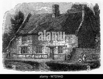 Luogo di nascita del Reverendo James Hervey, Hardingston, vicino a Northampton, 1840. Artista: sconosciuto Foto Stock