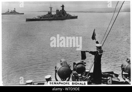 Segnali Semaphore, 1937. Artista: sconosciuto Foto Stock