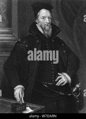 Ambrogio di Dudley, 3° Conte di Warwick (d. 1589), 1825. Artista: E Scriven Foto Stock