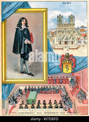 Jean-Baptiste Colbert, ministro francese delle finanze, 1898. Artista: Gilbert Foto Stock