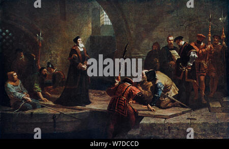 "Thomas Cranmer al traditore's Gate', 1553 (1926).Artista: Frederick Goodall Foto Stock