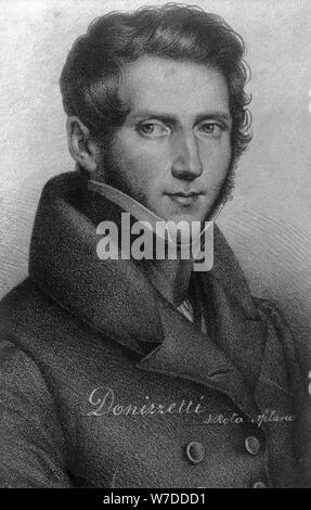 Gaetano Donizetti (1797-1848), compositore italiano del XX secolo. Artista: sconosciuto Foto Stock