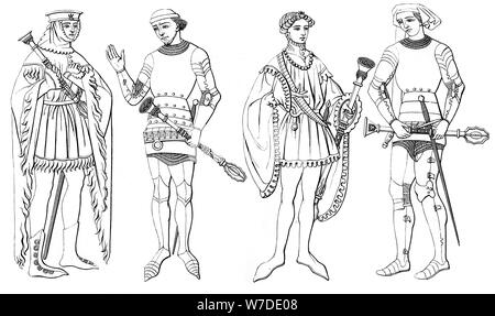 Armi al sergente, xiv secolo (1849).Artista: Edward può Foto Stock