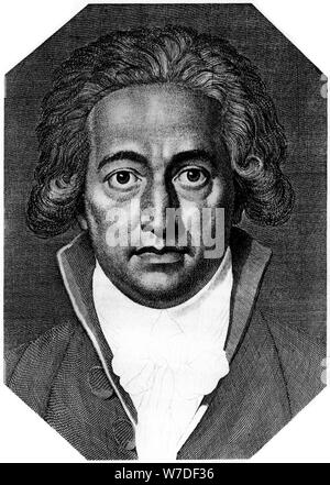 Johann Wolfgang von Goethe, poeta tedesco, drammaturgo e scienziato, nel 1791. Artista: sconosciuto Foto Stock