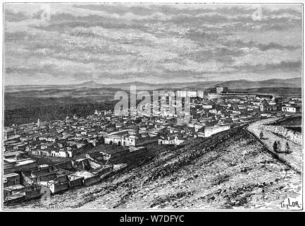 Vista di EL KEF, Tunisia, c1890. Artista: Hildibrand Foto Stock