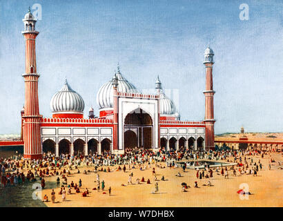 Jumma Musjid, Delhi, India, nei primi anni del XX secolo. Artista: sconosciuto Foto Stock