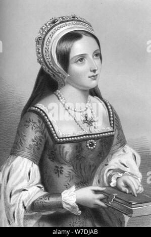 Catherine Parr (1512-1548), la sesta moglie di Re Enrico VIII, 1851.Artista: WH Mote Foto Stock